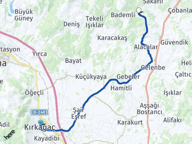 Manisa Kırkağaç Söğütalan Kırkağaç Arası Kaç Km - Yol Haritası