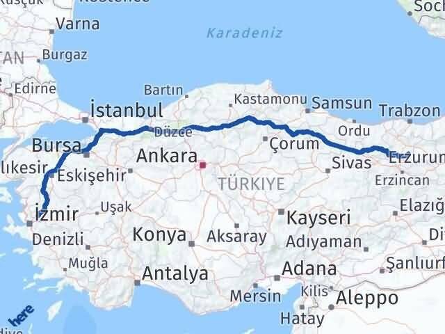 Manisa Köse Gümüşhane Arası Kaç Km - Yol Haritası