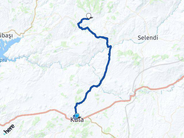 Manisa Kula Bozçatlı Demirci Arası Kaç Km - Yol Haritası