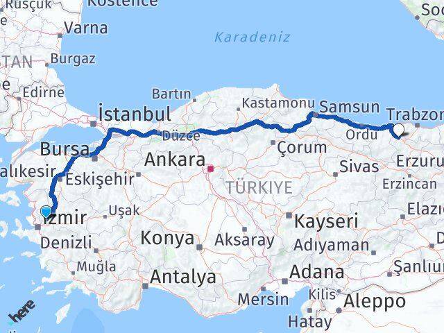 Manisa Kürtün Gümüşhane Arası Kaç Km - Yol Haritası