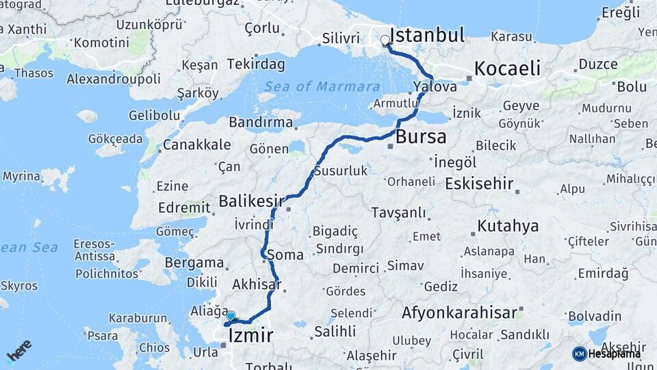 Manisa Şehzadeler İstanbul Arası Kaç Km - Yol Haritası