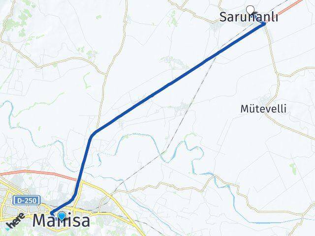 Manisa Şehzadeler Saruhanlı Arası Kaç Km - Yol Haritası