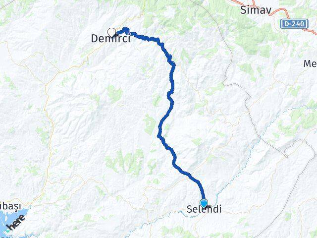 Manisa Selendi Demirci Arası Kaç Km - Yol Haritası