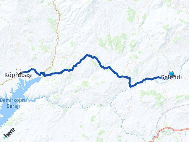 Manisa Selendi Köprübaşı Arası Kaç Km - Yol Haritası