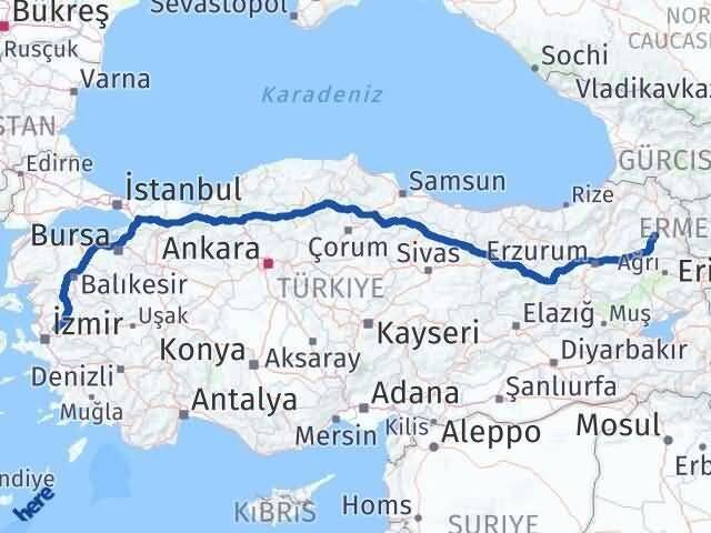 Manisa Selim Kars Arası Kaç Km - Yol Haritası