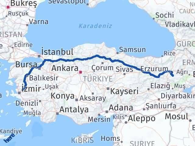 Manisa Tekman Erzurum Arası Kaç Km - Yol Haritası