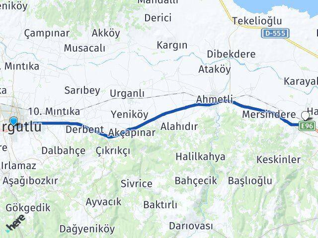 Manisa Turgutlu Sart Salihli Arası Kaç Km - Yol Haritası