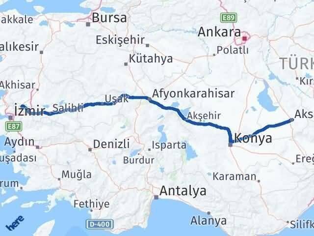 Manisa Yunusemre Aksaray Arası Kaç Km - Yol Haritası