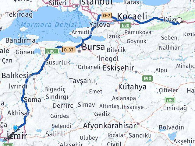Manisa Yunusemre Bolu Arası Kaç Km - Yol Haritası