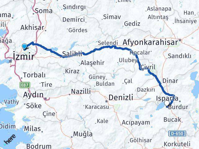 Manisa Yunusemre Burdur Arası Kaç Km - Yol Haritası