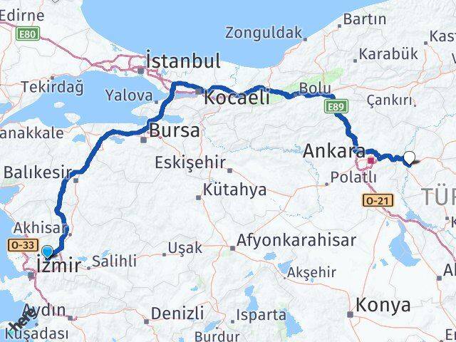 Manisa Yunusemre Kırıkkale Arası Kaç Km - Yol Haritası