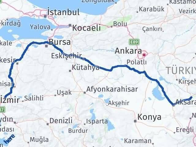 Manisa Yunusemre Nevşehir Arası Kaç Km - Yol Haritası