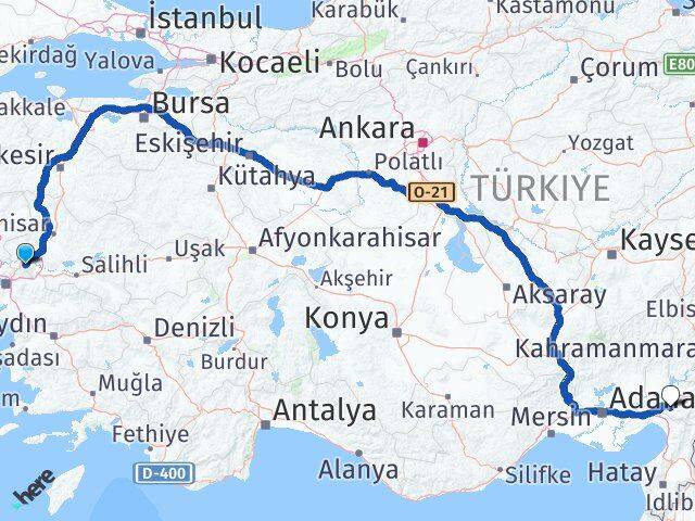 Manisa Yunusemre Osmaniye Arası Kaç Km - Yol Haritası