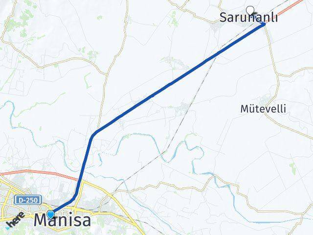 Manisa Yunusemre Saruhanlı Arası Kaç Km - Yol Haritası