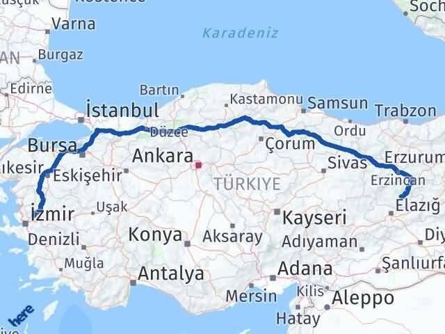 Manisa Yunusemre Tunceli Arası Kaç Km - Yol Haritası