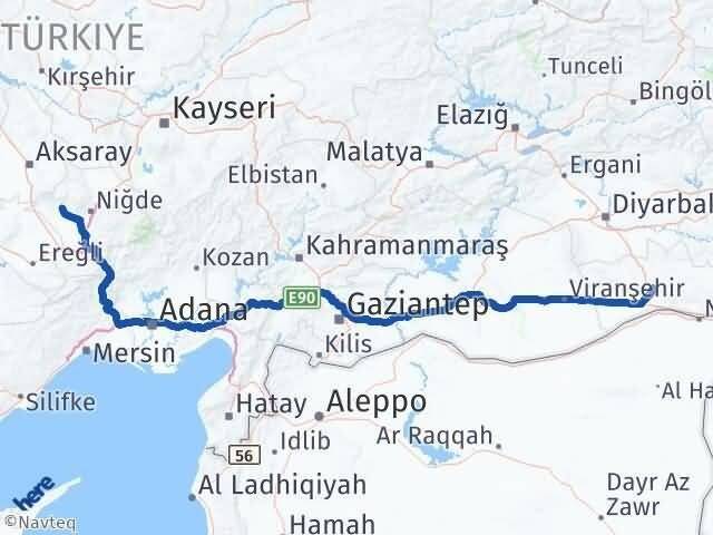 Mardin Altunhisar Niğde Arası Kaç Km - Yol Haritası