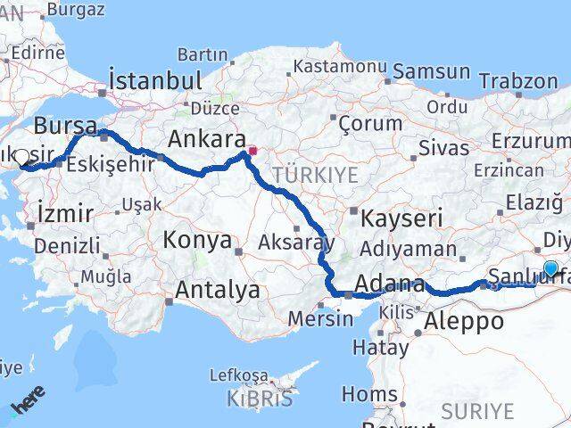 Mardin Artuklu Akçay Edremit Balıkesir Arası Kaç Km - Yol Haritası