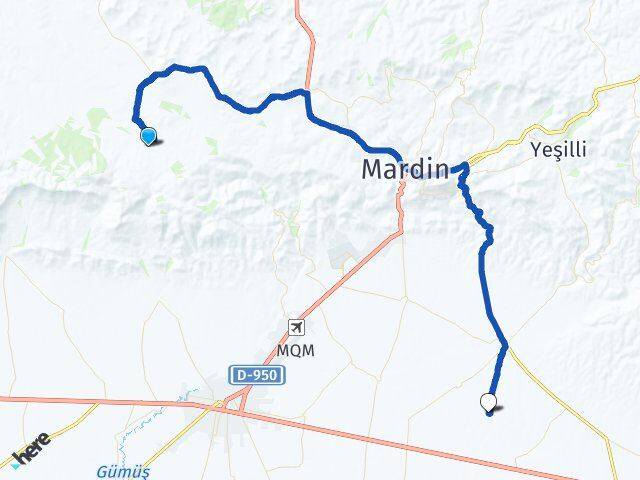 Mardin Artuklu Çatak Artuklu Arası Kaç Km - Yol Haritası