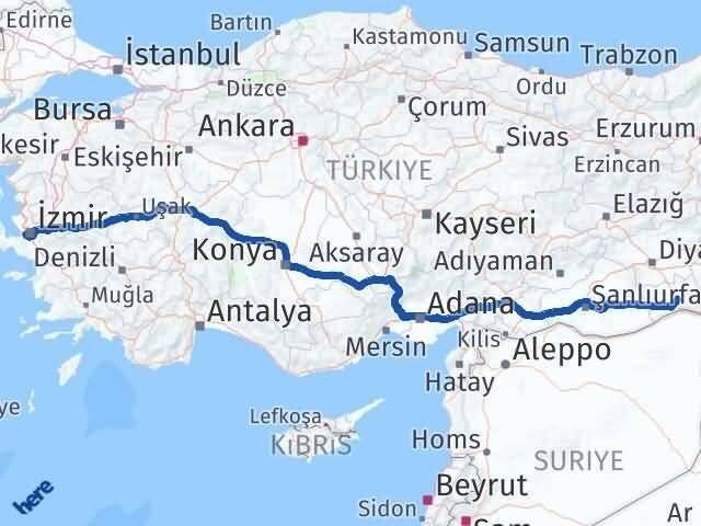 Mardin Balçova İzmir Arası Kaç Km - Yol Haritası