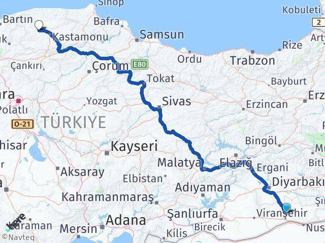 Mardin Daday Kastamonu Arası Kaç Km - Yol Haritası
