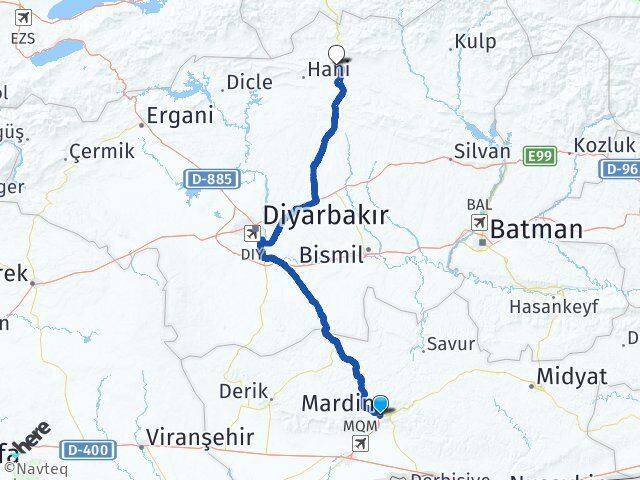 Mardin Daralan Lice Diyarbakır Arası Kaç Km - Yol Haritası