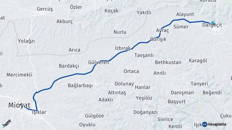 Mardin Dargeçit Midyat Arası Kaç Km - Yol Haritası