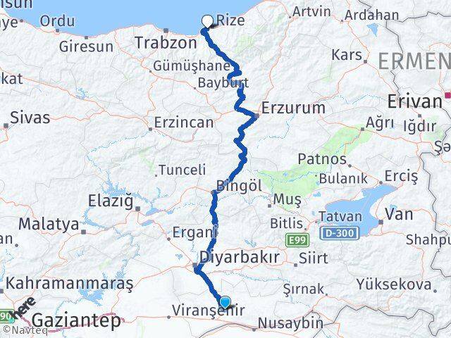 Mardin Derepazarı Rize Arası Kaç Km - Yol Haritası