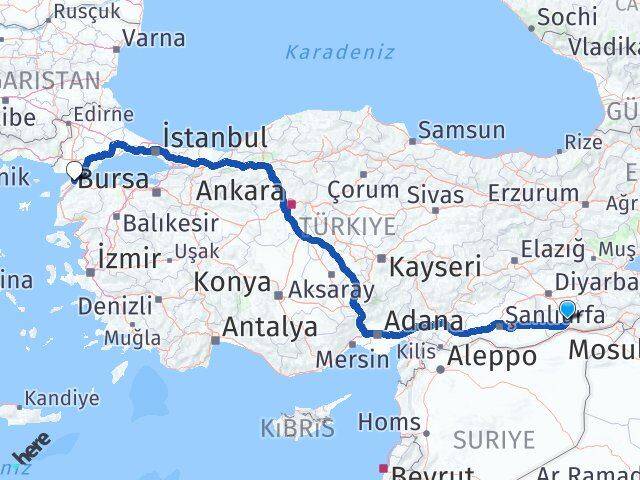 Mardin Gelibolu Çanakkale Arası Kaç Km - Yol Haritası