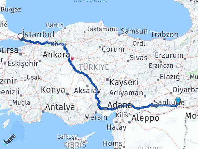 Mardin Kadıköy İstanbul Arası Kaç Km - Yol Haritası
