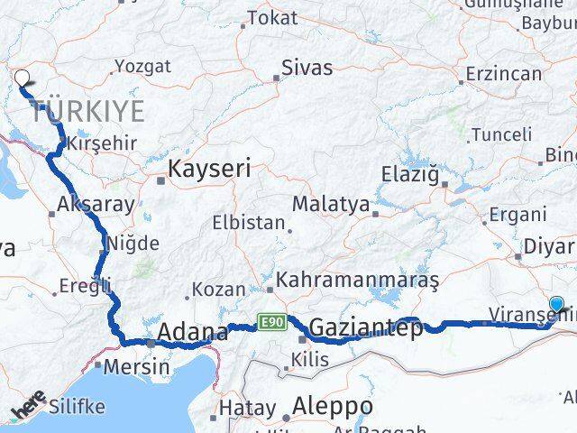 Mardin Keskin Kırıkkale Arası Kaç Km - Yol Haritası