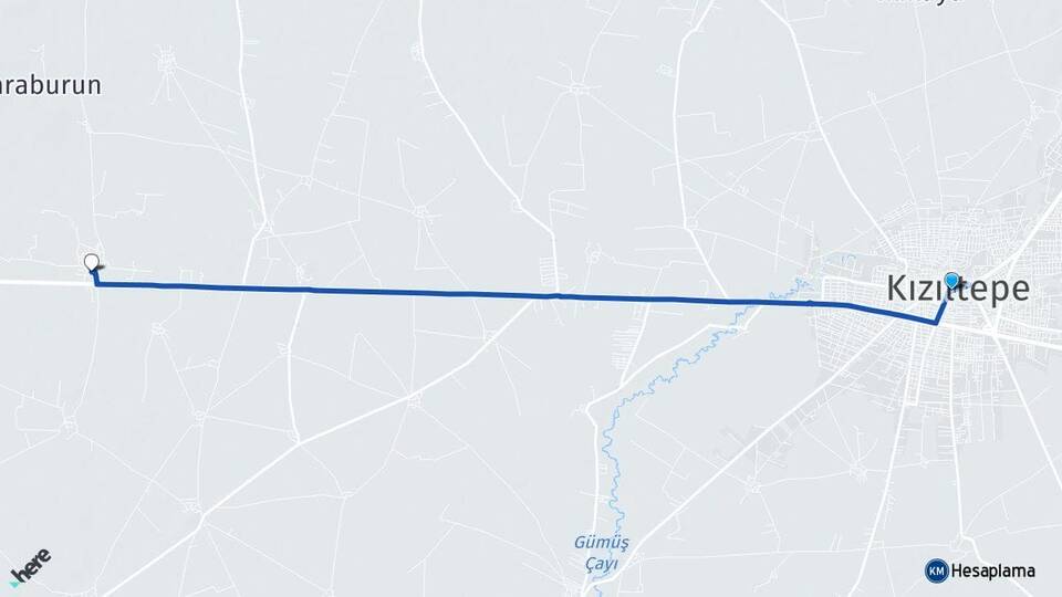 Mardin Kızıltepe Sürekli Kızıltepe Arası Kaç Km - Yol Haritası