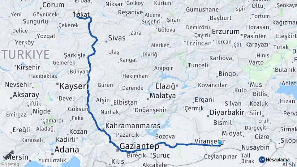 Mardin Kızıltepe Veysel Karani Siirt Arası Kaç Km - Yol Haritası
