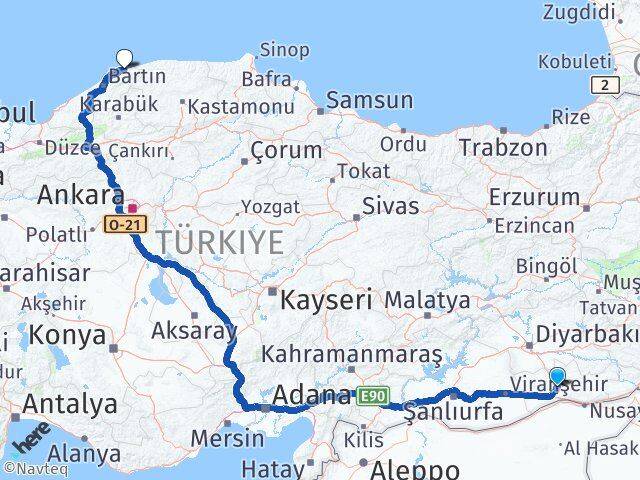 Mardin Kurucaşile Bartın Arası Kaç Km - Yol Haritası