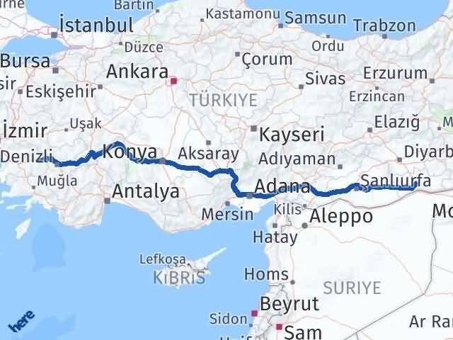 Mardin Kuyucak Aydın Arası Kaç Km - Yol Haritası