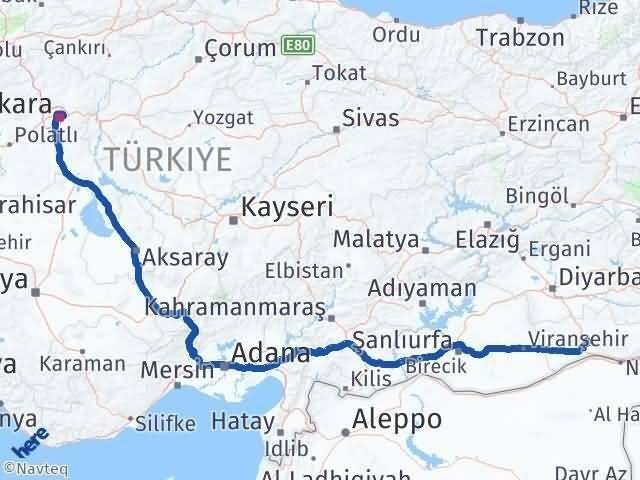 Mardin Mamak Ankara Arası Kaç Km - Yol Haritası