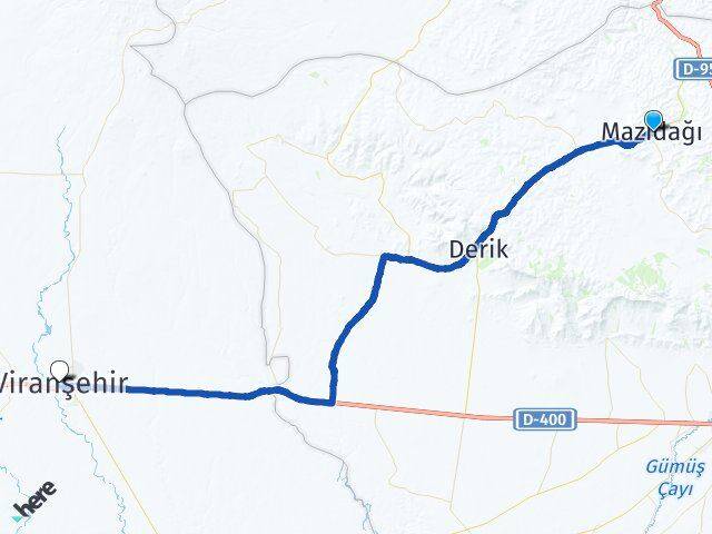Mardin Mazıdağı Viranşehir Şanlıurfa Arası Kaç Km - Yol Haritası