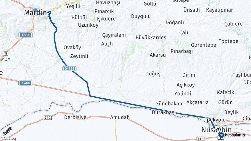 Mardin Nusaybin Arası Kaç Km - Yol Haritası
