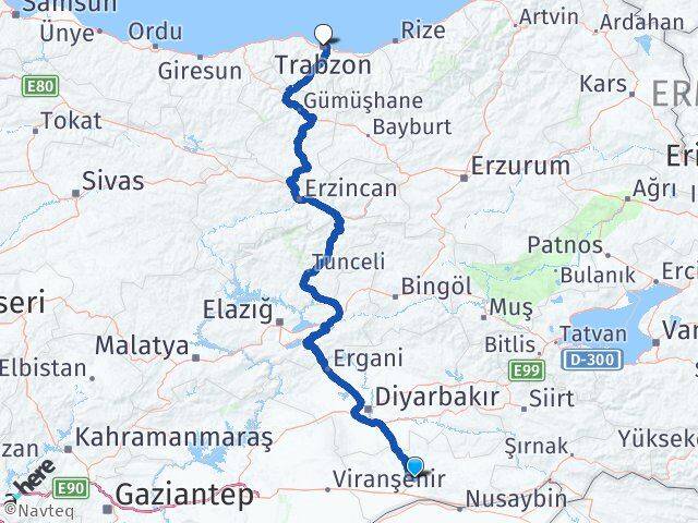 Mardin Ortahisar Trabzon Arası Kaç Km - Yol Haritası