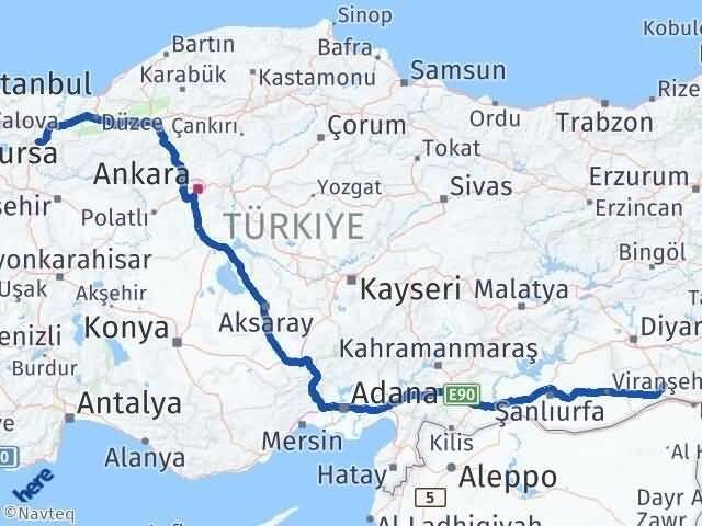 Mardin Pamukova Sakarya Arası Kaç Km - Yol Haritası