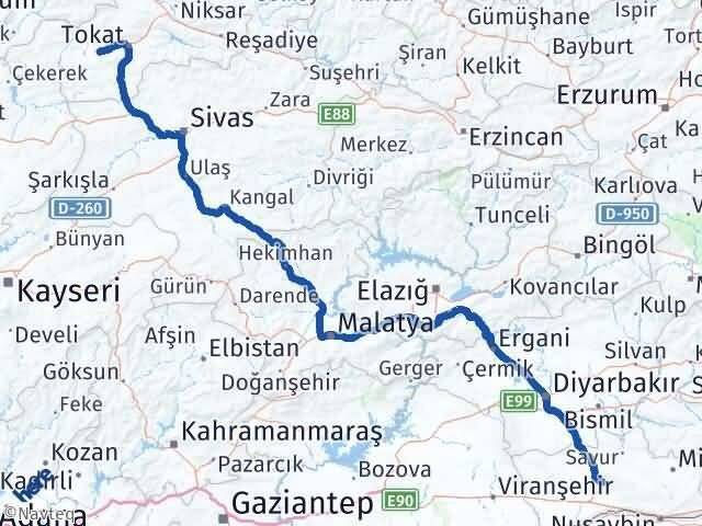 Mardin Pazar Tokat Arası Kaç Km - Yol Haritası