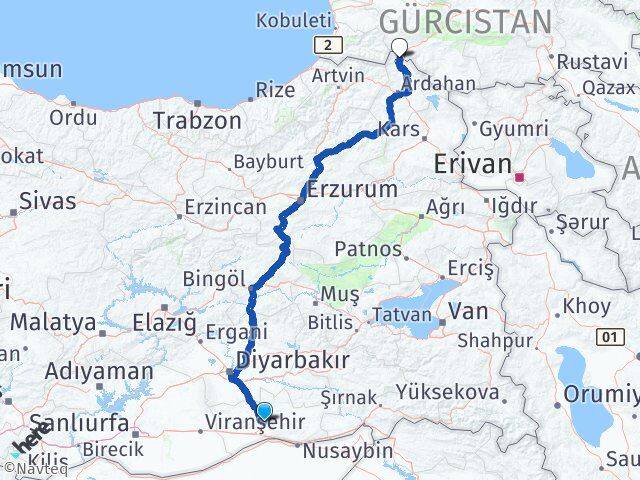 Mardin Posof Ardahan Arası Kaç Km - Yol Haritası