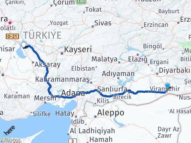 Mardin Şereflikoçhisar Ankara Arası Kaç Km - Yol Haritası