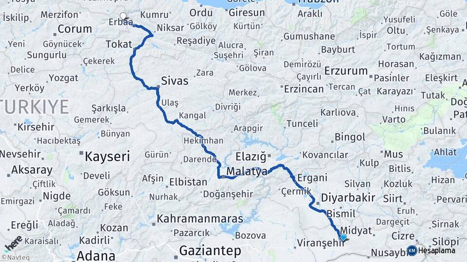 Mardin Taşova Amasya Arası Kaç Saat? Yol Haritası, Yakıt, Rota ve Mesafe Hesaplama Mardin Taşova Amasya Arası Kaç Km? Kaç Saat? Yol Haritası