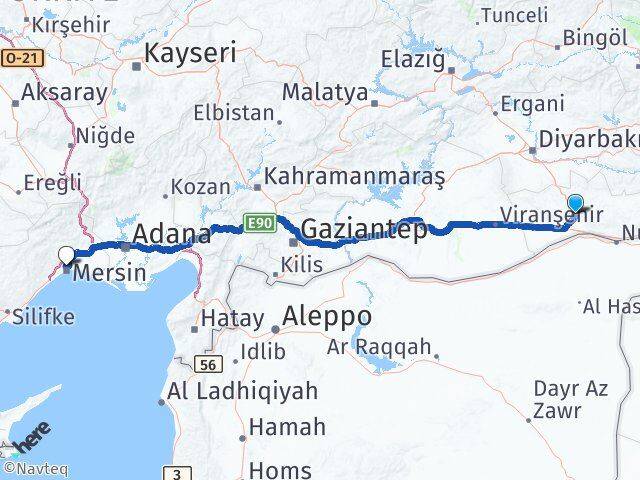 Mardin Toroslar Mersin Arası Kaç Km - Yol Haritası