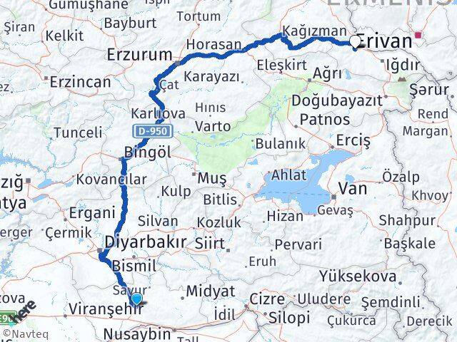 Mardin Tuzluca Iğdır Arası Kaç Km - Yol Haritası