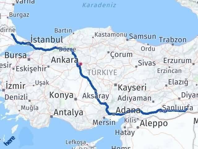 Mardin Vize Kırklareli Arası Kaç Km - Yol Haritası