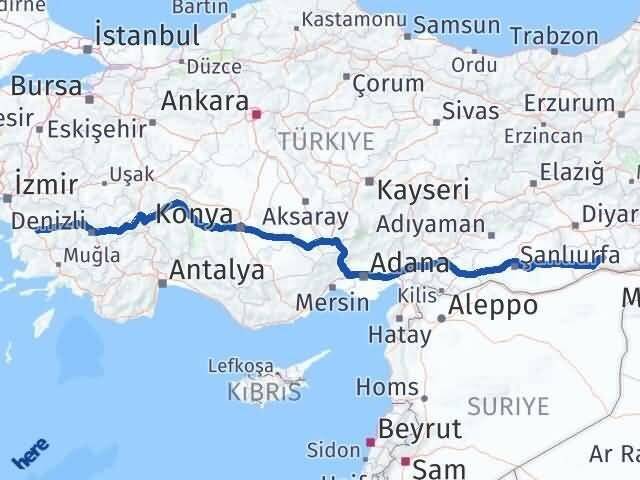 Mardin Yeşilli Aydın Arası Kaç Km - Yol Haritası