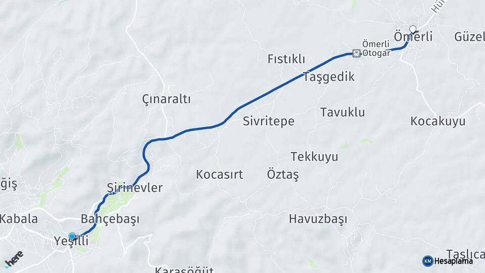 Mardin Yeşilli Ömerli Arası Kaç Km - Yol Haritası