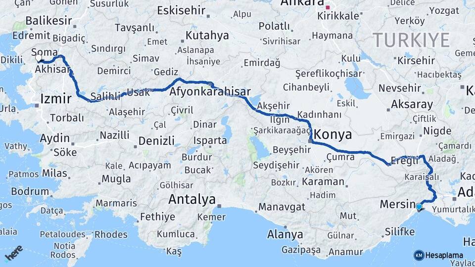 Mersin Bergama İzmir Arası Kaç Saat? Yol Haritası, Yakıt, Rota ve Mesafe Hesaplama Mersin Bergama İzmir Arası Kaç Km? Kaç Saat? Yol Haritası