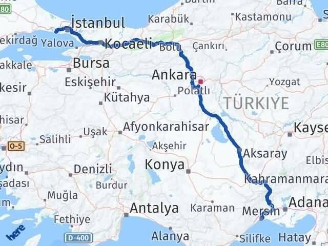 Mersin Beylikdüzü İstanbul Arası Kaç Km - Yol Haritası